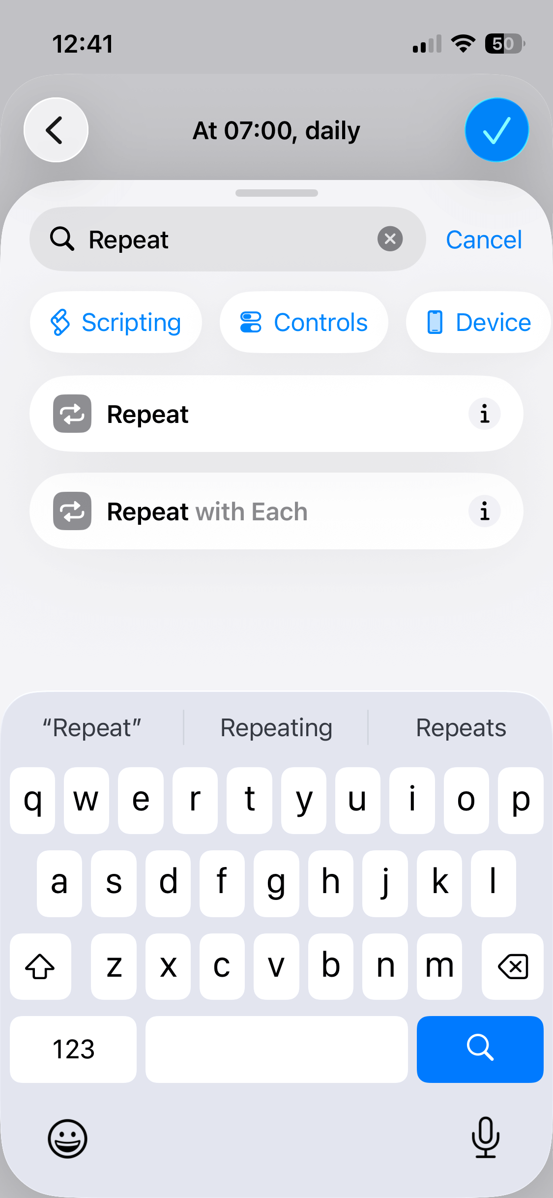 shortcut repeat search